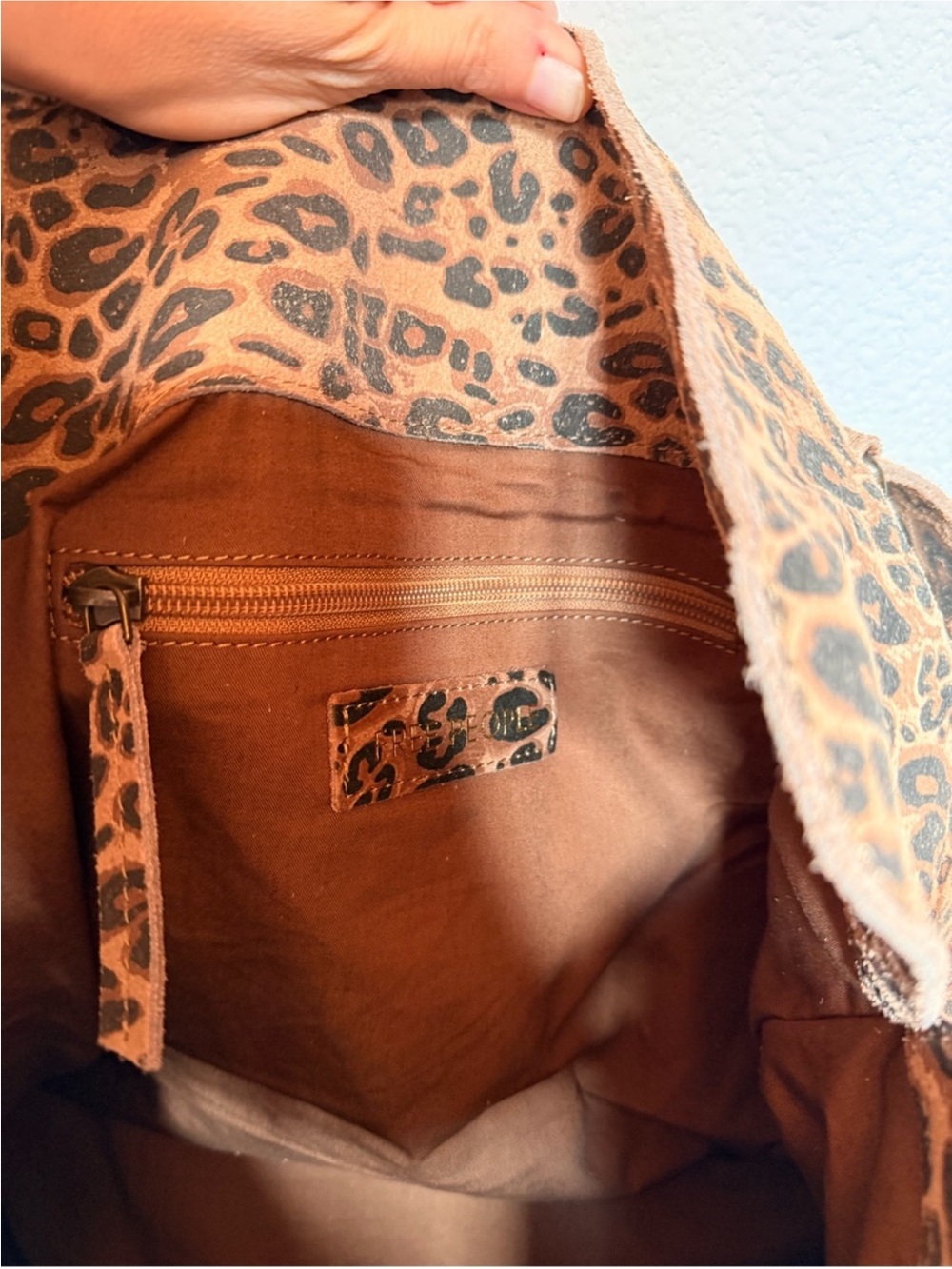 Free People Wild Thing Leopard Print Tote Bag - Brown - Picture 4 of 5